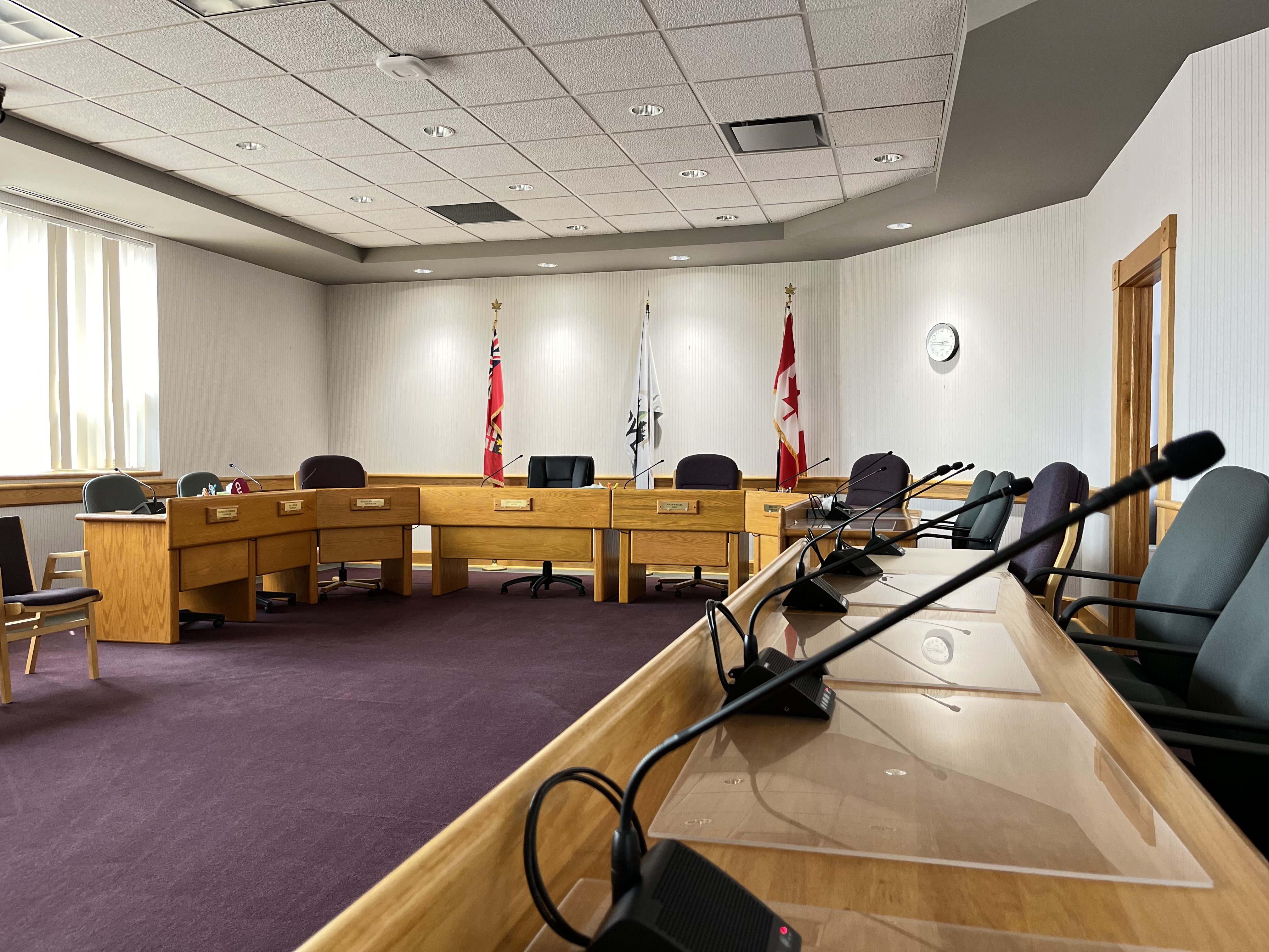 Council Chambers in the City of Dryden City Hall.