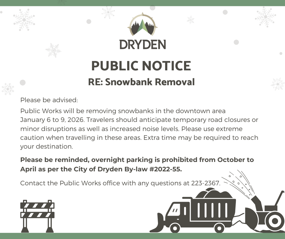 Snowbank removal from Jan 6-9, 2026.